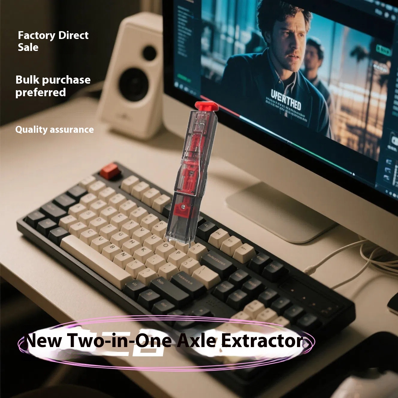 Spindle Puller Key Puller Two-in-one Mechanical Keyboard Hot Plug Key Cap Key Remover Keyboard Cleaning