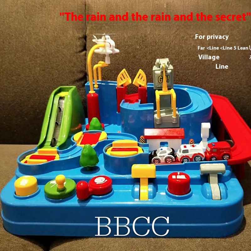 Toschi Children's Adventure Car Plane Track Parking Console Combination Educational Toy Boy