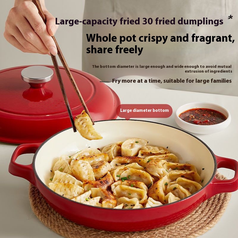 Cast Iron Enamel Pot Stew Pot Baking Pot Seafood Pot Household Soup Non-stick Pot Enamel Pot Universal For Induction Cooker Gas