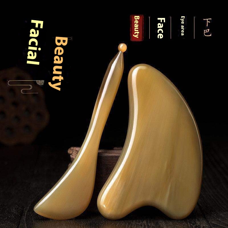 Natural Horn Scraping Board Universal Tendon Stick Beauty Body Face Artifact Eye Neck Face