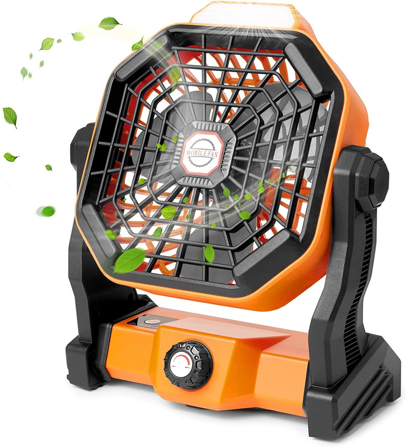 Outdoor Camping Fan Rechargeable Small Fan Camping Fan Light Portable Camping Tent Electric Fan