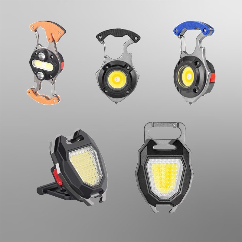 Outdoor Multifunctional Type-c Mini Rechargeable Keychain Light Household Portable COB Work Light Car Magnetic Suction Dimension