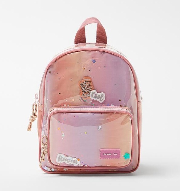 Gradient Transparent Sequ Children's Backpack Summer Bone Line Cute Pink Star Kindergarten Shoulder Bag