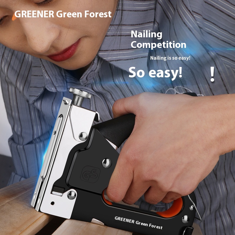 Green Forest Manual Nail Gun Code Nail Gun Air Nail Gun Woodworking Special Door Stapler Martin Nail Gun Home Oil Painting