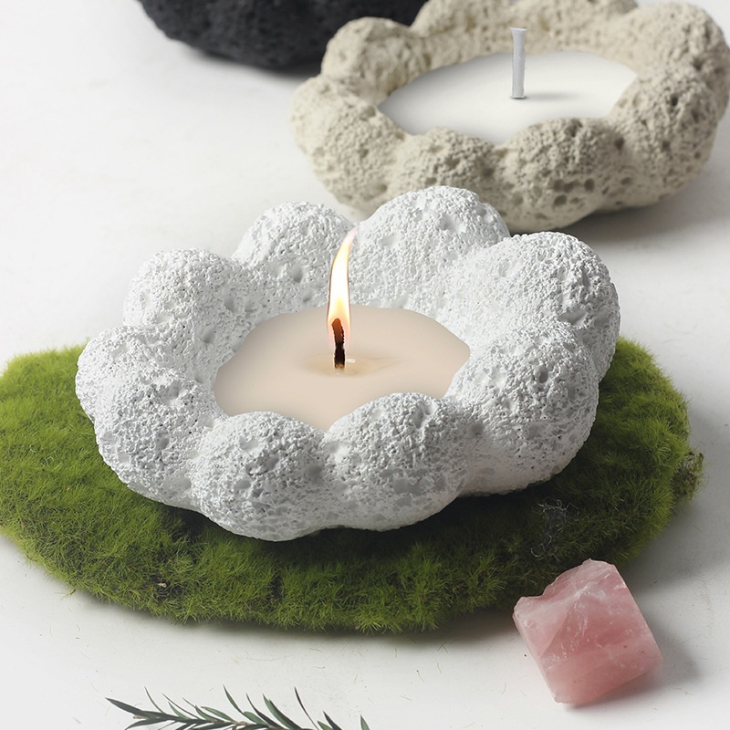 Nordic Interior Home Decoration Crafts Candle Holder Candle Container Cement Aromatherapy Candle Cup Creation