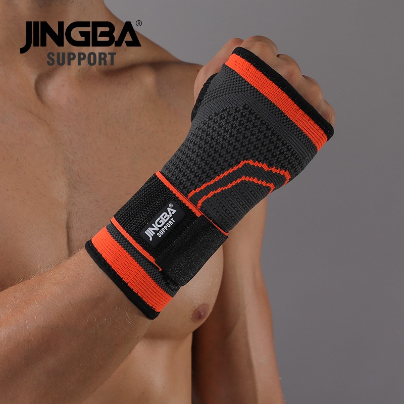 JINGBAPressurized Palm Guard Weightlifting Fitness Sports Wrist Guard Badminton Basketball Outdoor Cycling Protective Gear
