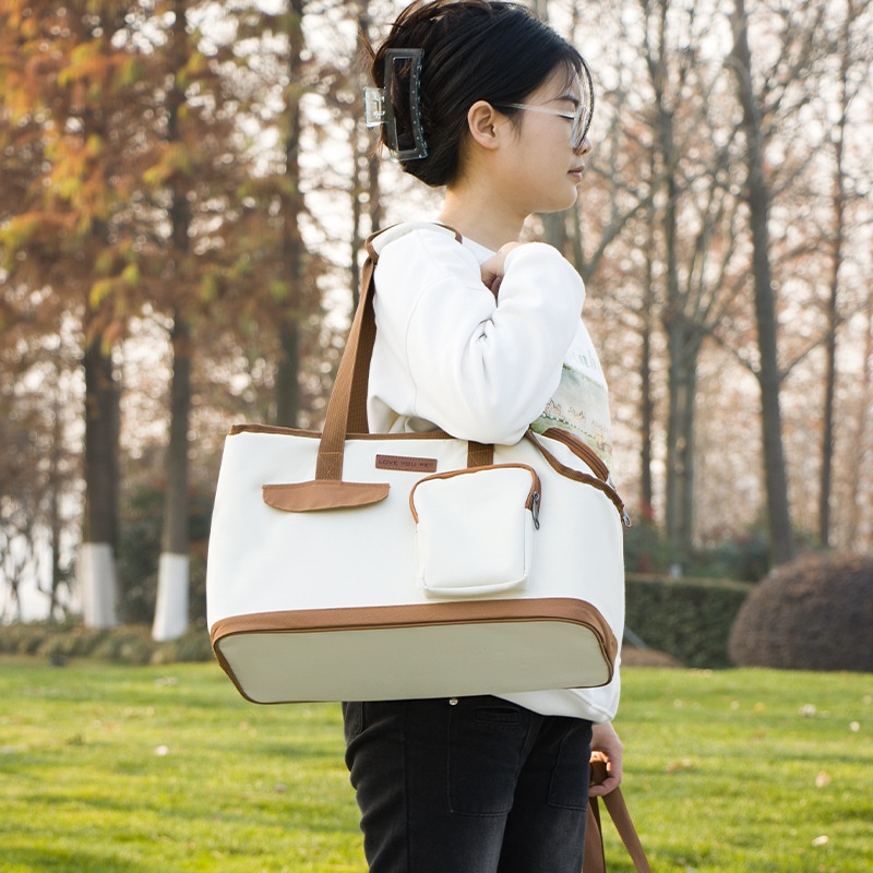 Leyoupai Three-dimensional Baguette-shaped Cat Bag,Tote Bag With Exposed Head,Small Dog Portable Cross-body Pet Bag