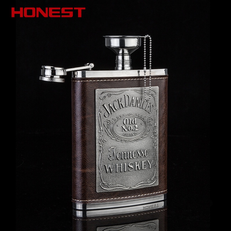 Baicheng Genuine304 Stainless Steel Wine Flask Portable Outdoor8 Oz Wine Set