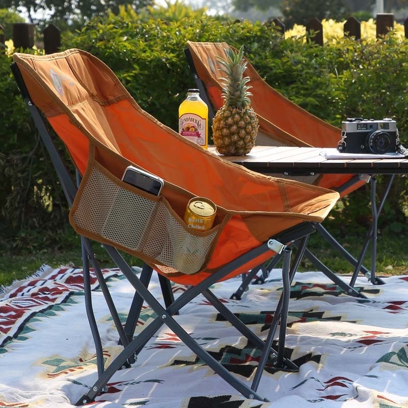 Outdoor Folding Moon Chair Leisure Picnic Barbecue Camping Stool Portable Ultra-light Sketch Painting Lunch Break Chair