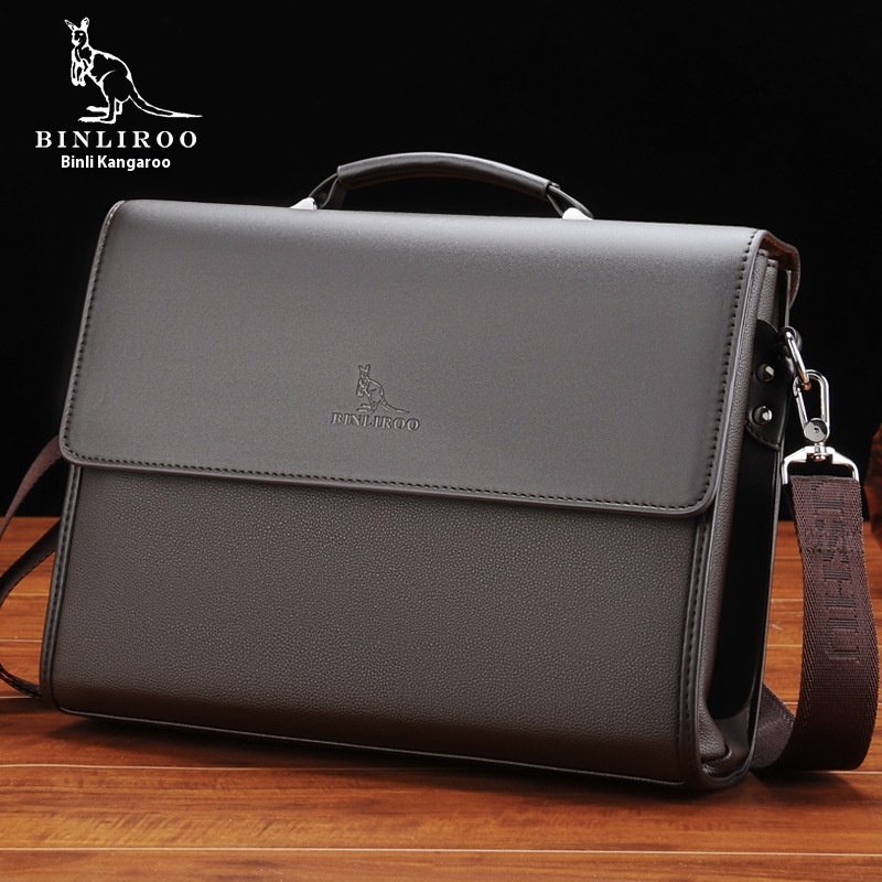 Kangaroo Men's Fashion Briefcase Crossbody Handbag6603