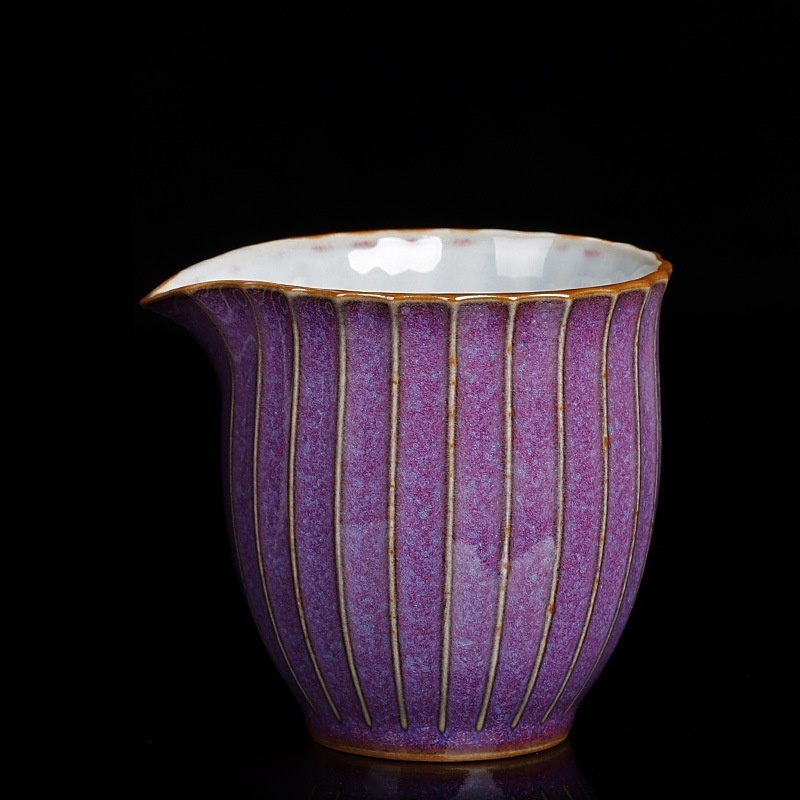 Yuzhou Jun Kiln Fair Cup Kiln Change Original Ore Cracked Tea Sea Jun Porcelain Tea Brewing Tea Cup Kung Fu Tea Set