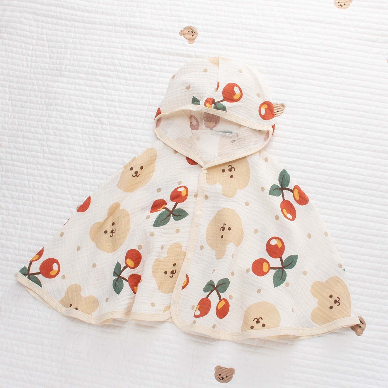 Born Ultra-thin Cotton Gauze Sunscreen Cloak Summer Sweat-absorbent Breathable Baby Air-conditioned Room Shawl Korean