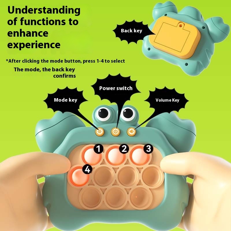 Children's Puzzle Crab Press Music Toys To Break Through The Fast Push Game Machine Hamster Gift Baby Children