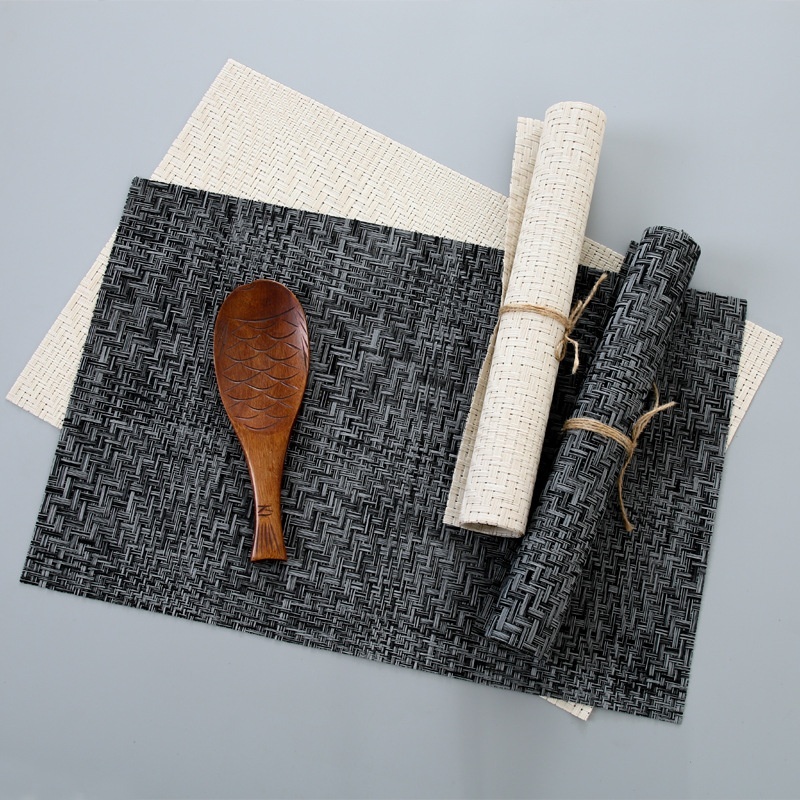 Japanese Style Western-style Food Mat Non-slip Heatulation Mat Simple Modern Solid Color Plate Mat Nordic Baking Heat-resistant Hotel Bowl Mat