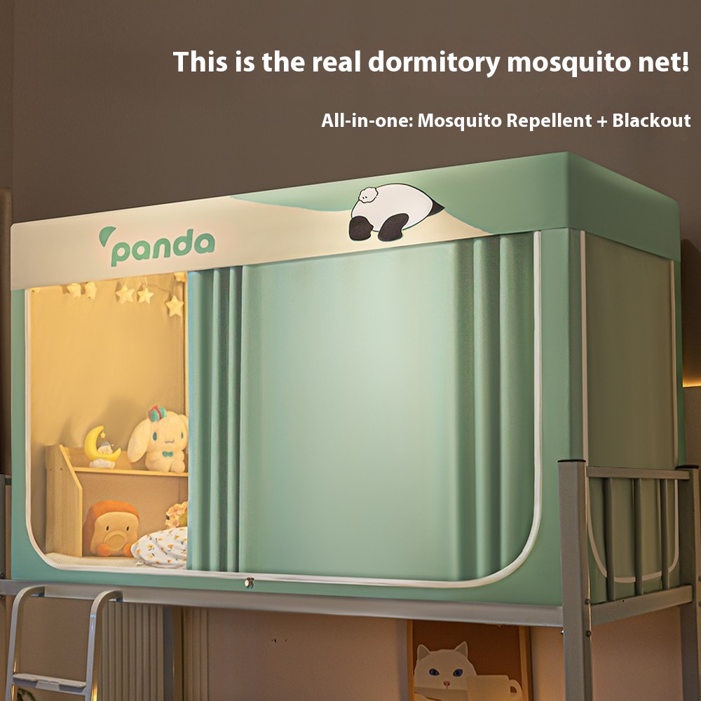 Strong Blackout Student Dormitory Mosquito Net Bed Curtain Integrated Single Bed Bunk Bed Tallation-Free Full-Cover Dormitory Bed Curtain