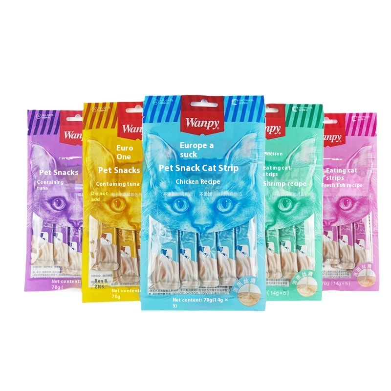 Naughty Ou Yi Xi Cat Food Cat Strips Meat Quite ALot Of Adult Cat Fresh Package Wet Food Kitten Nutrition Canned Snacks