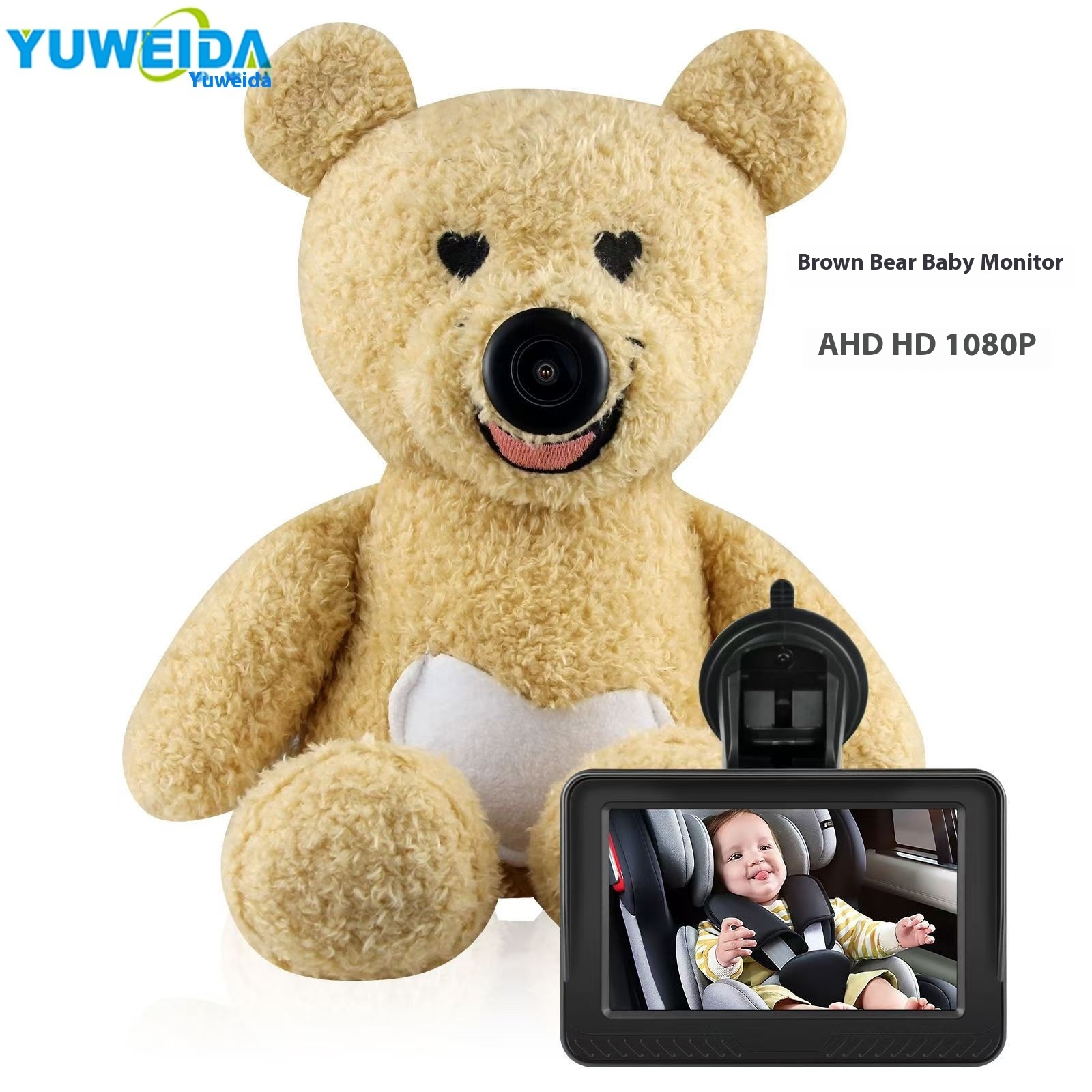 5 Inch HD Night Vision HD1080P Car Baby Mirror Camera