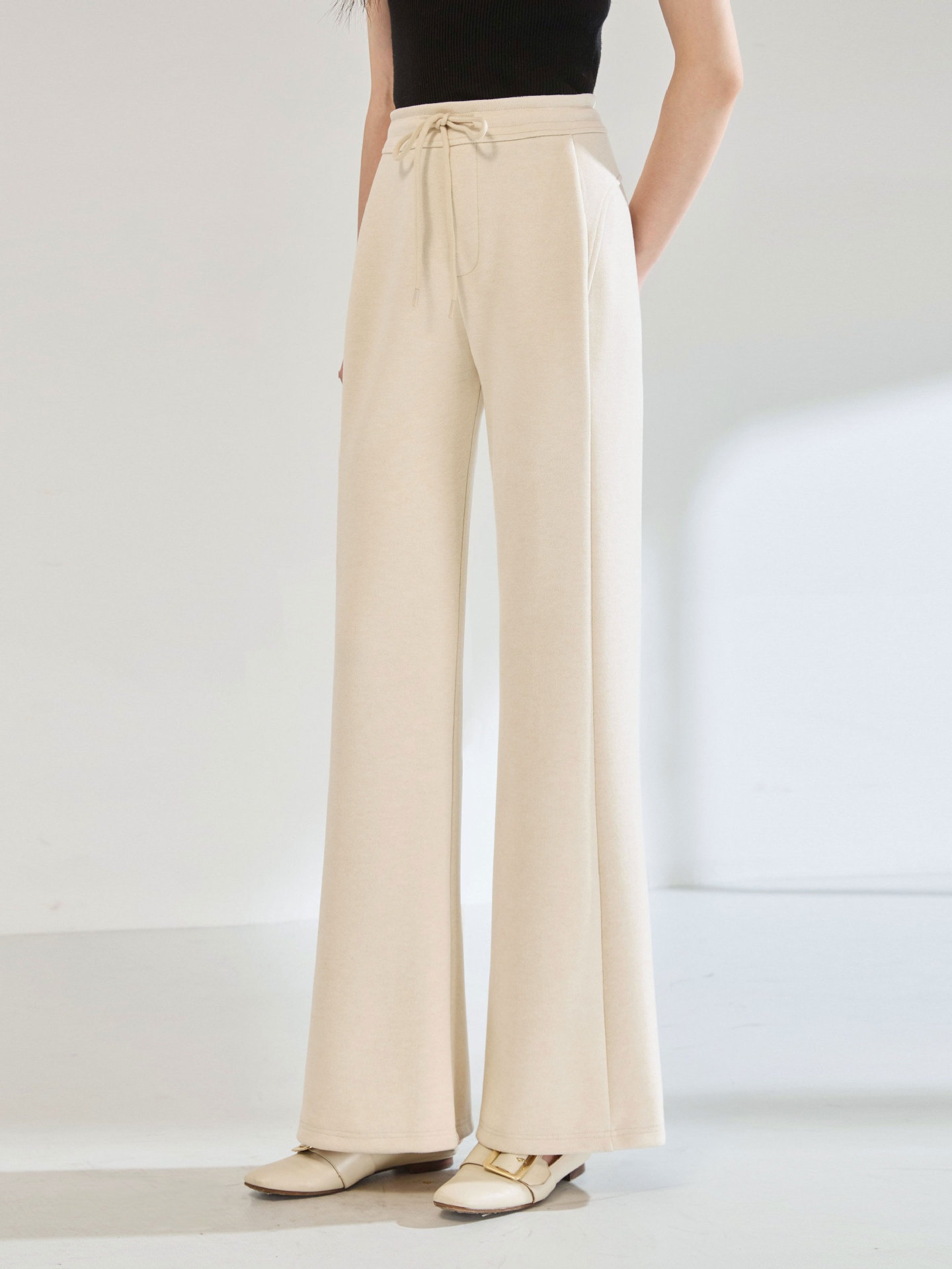 Elastic Waist Drawstring Stretch Slimming Sports Casual Pants