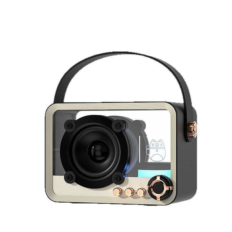 Glass High Permeable Bluetooth Speaker Portable Mini Outdoor USB Rechargeable Subwoofer Desktop Atmosphere Light Bluetooth Speaker