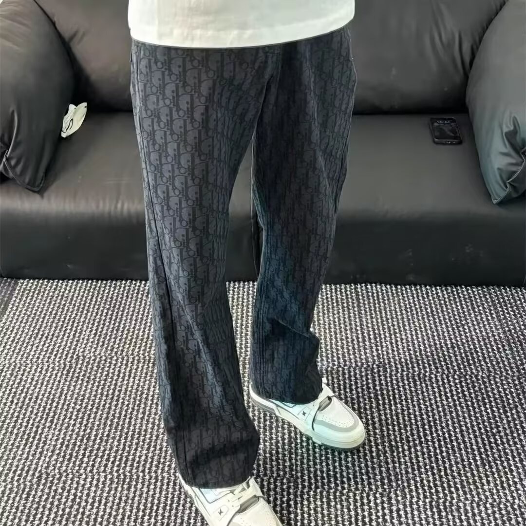 Summer Y Brand Handsome Straight Fashion Loose Casual Long Pants Men's All-Over Printed D Retro Letter Jeans