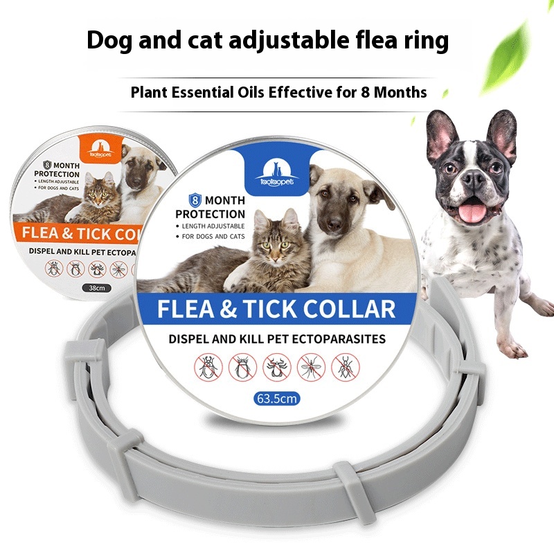 Pipitao Aluminum Box Silicone Cat Flea Collar Dog Anti Flea Lice Collar