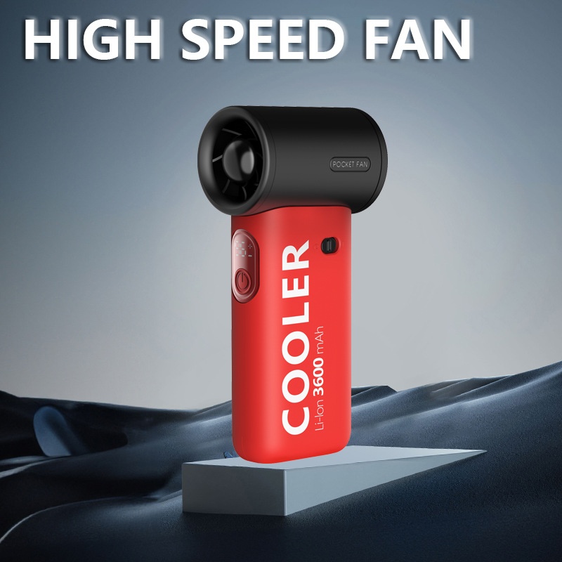 Violence Turbine High-speed Handheld Fan Outdoor Portable Rechargeable Usb Stepless Speed Regulation Large Wind100 Gear