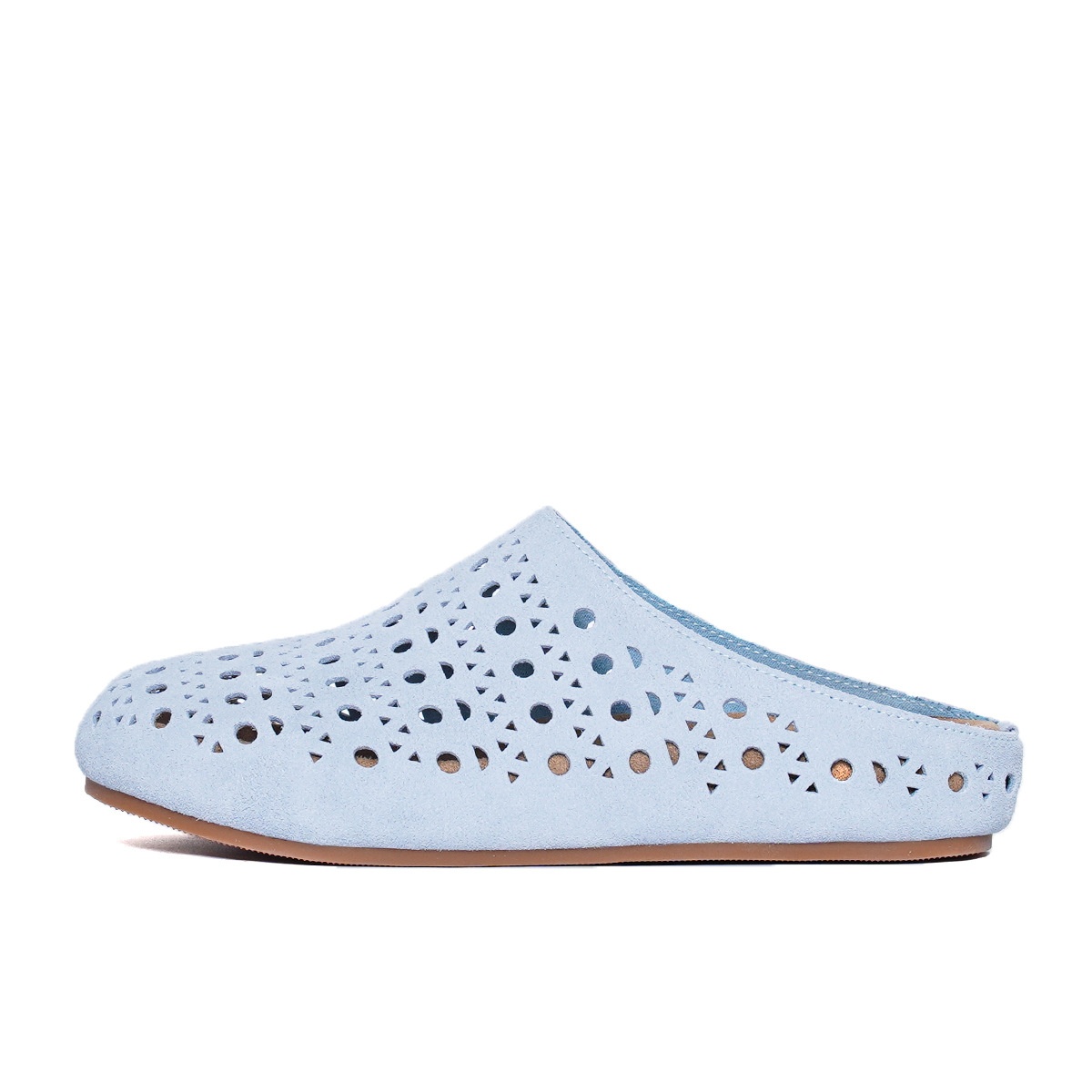 Slip-on Loafers Women's Summer Flat Hollow-out Hole Shoes Outwear Genuine Leather Birkenn Beach Slippers