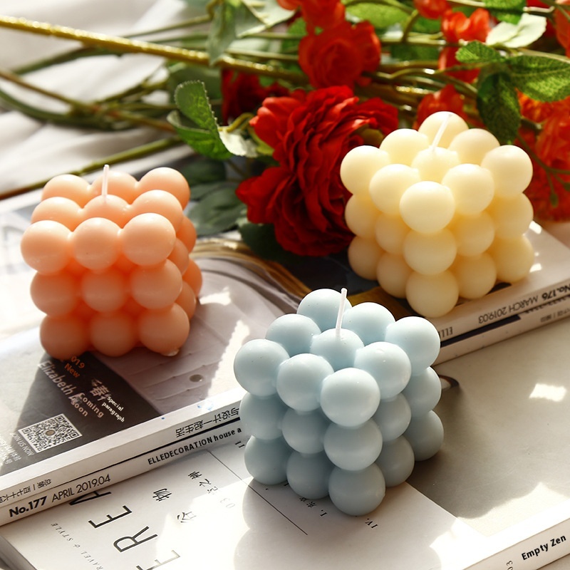 Korean Internet Celebrity Rubik's Cube Aromatherapy Candle Home Fragrance Geometric Ornament Creative Photography Props - 1