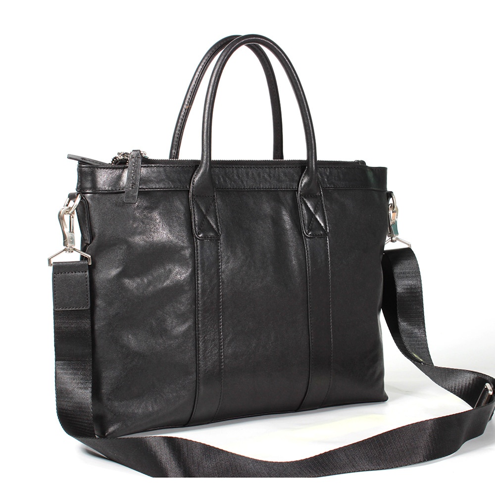 Genuine Leather Work Handbag Men's Briefcase First Layer Cowhide Computer Messenger Bag Business Travel