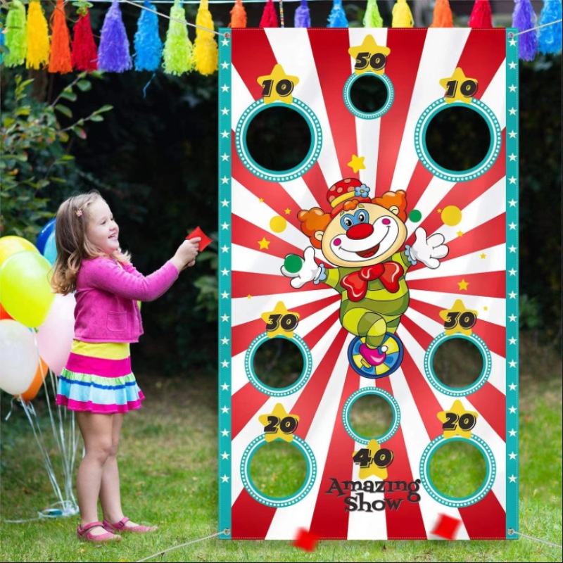 Carnival Circus Magic Show Sandbag Flag Clown Game Scoring Flag Design And Printing