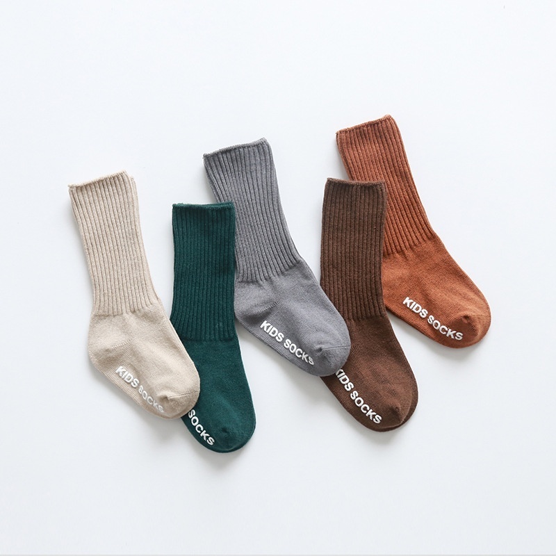 19 Autumn And Winter Non-slip Glue Baby Socks Baby High Tube Boneless Loose Floor Children's Pile Socks