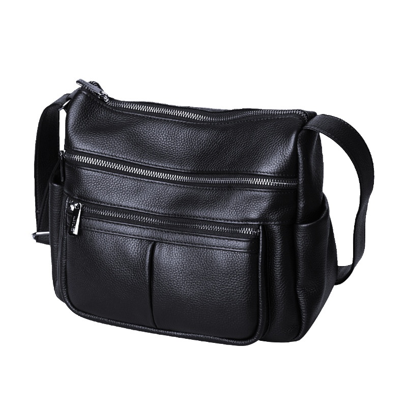 Genuine Leather Women's Bag Middle-aged And Elderly Mother's Bag Bag Women's Large Capacity Top Layer Cowhide Crossbody Bag