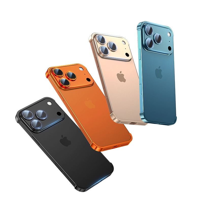 适用iPhone17手机壳金属无边框苹果16散热镜头盖全包15防摔保护套