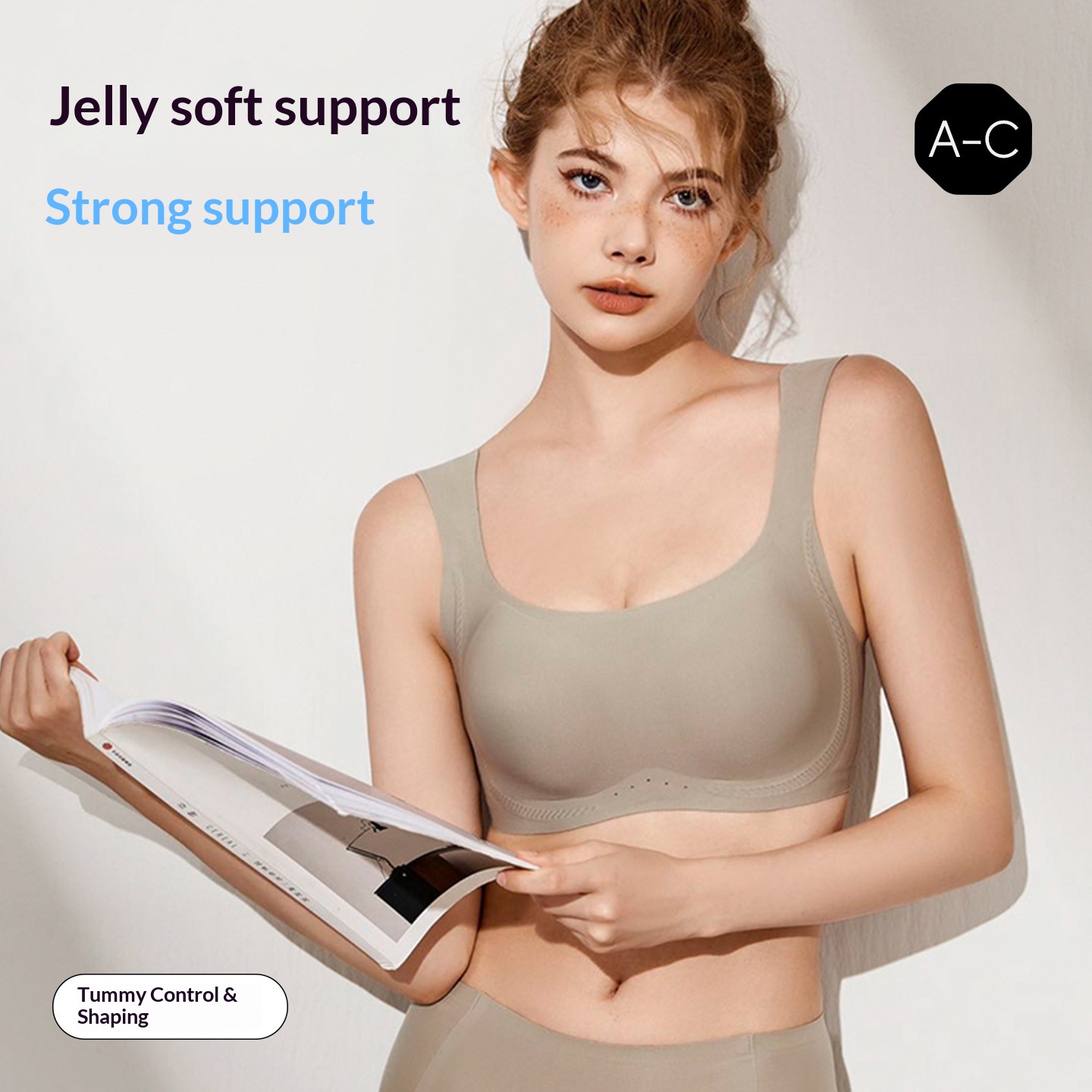 Women's Underwear Small Chest Push-up Pull-up Support Anti-sagging Autumn And Winter Seamless Sports Vest-style Big Chest Small Bra