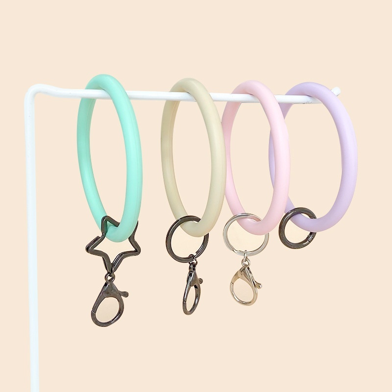 Silicone Bracelet Keychain Universal Mobile Phone Case Diy Ring Anti-lost Bracelet Silicone Ring