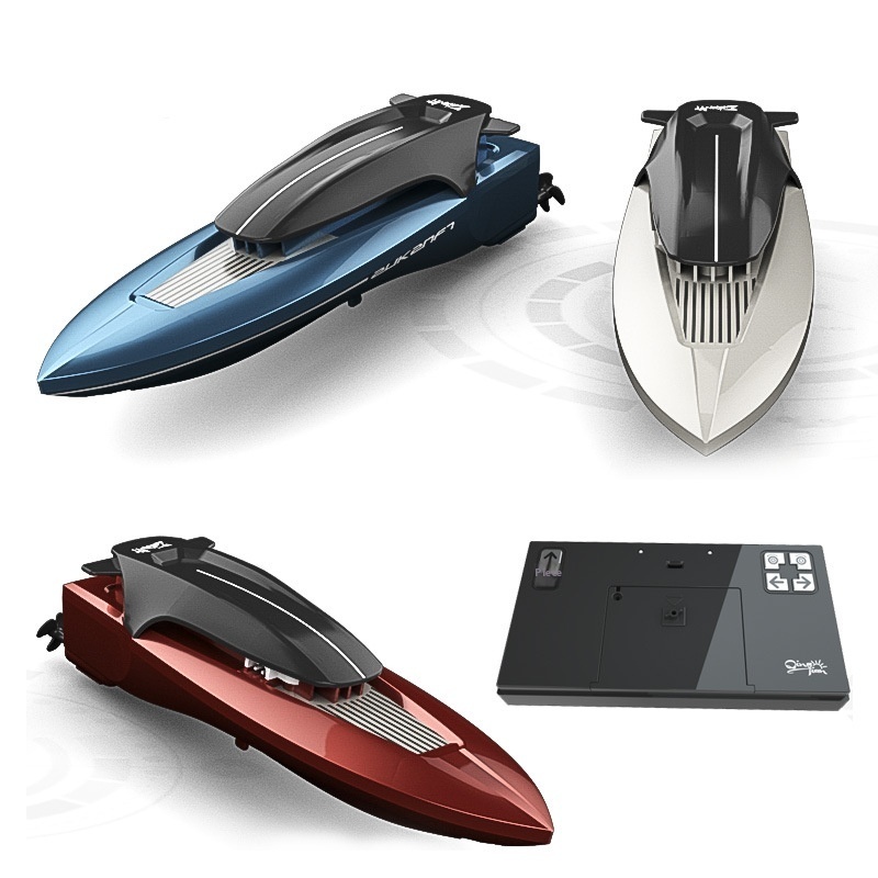 2.4 GWireless Mini Remote Control Speedboat With Light Charging Remote Control Boat Children Electric Simulation Model Toy