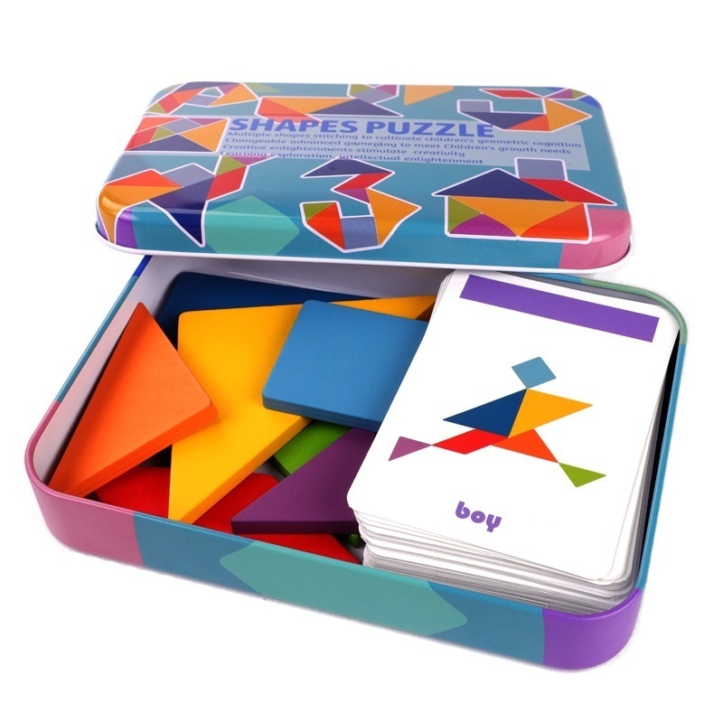 Tangram Teaching Aids Children's Puzzle Early Education Educational Intelligence Toys For Students 4-6 Years And A Half 3 Boys Baby