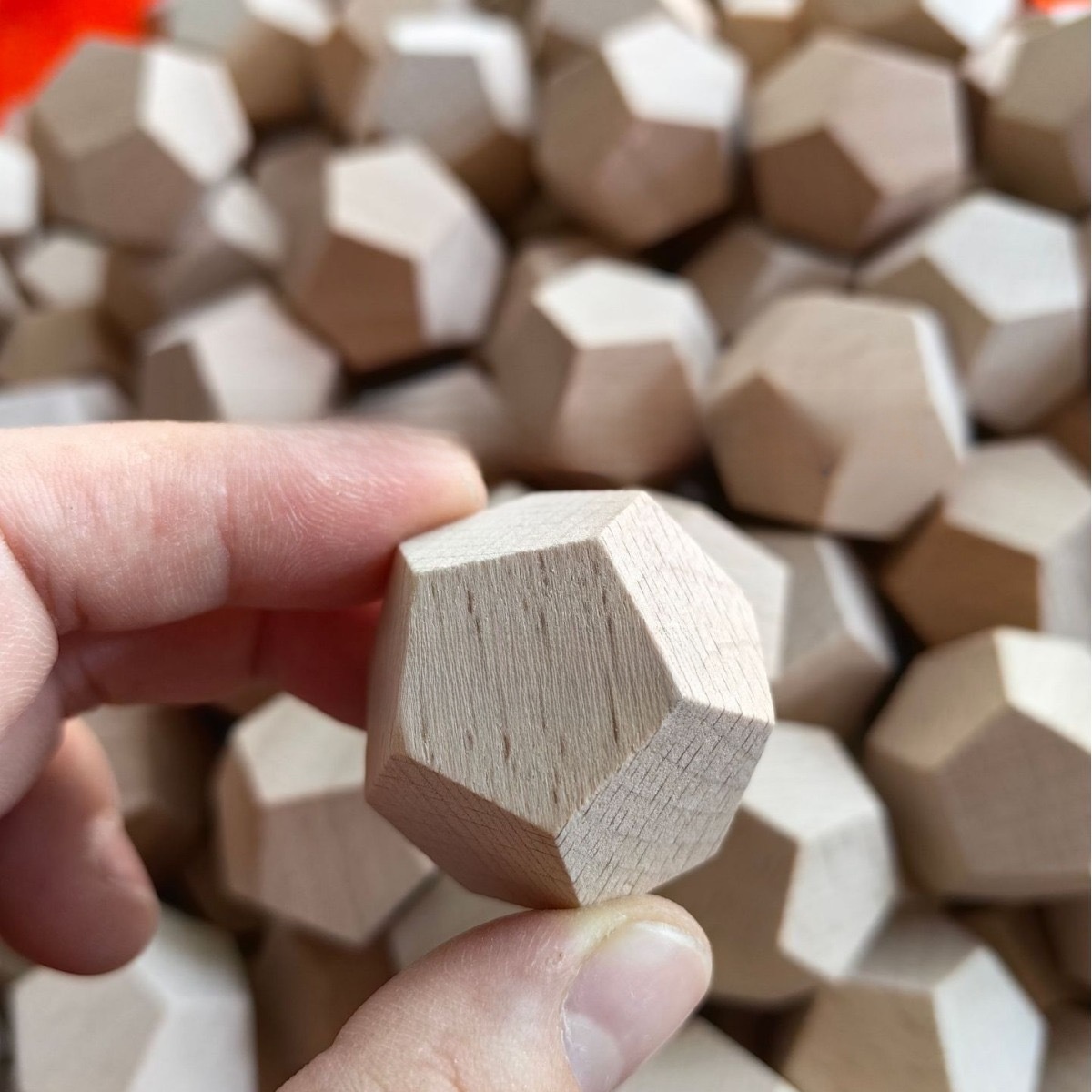 Wooden Large Gyro Wooden Gyro12-sided Dice Couple Food Beech Food Dice