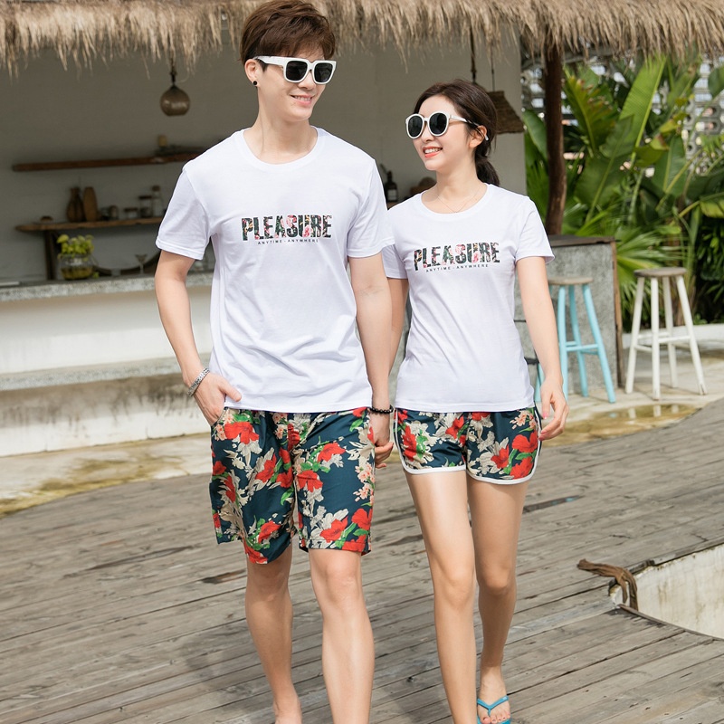 Beach Pants Men's Five-point Loose Beach Surfing Swimming Rafting Couple Vacation Quick-drying Shorts