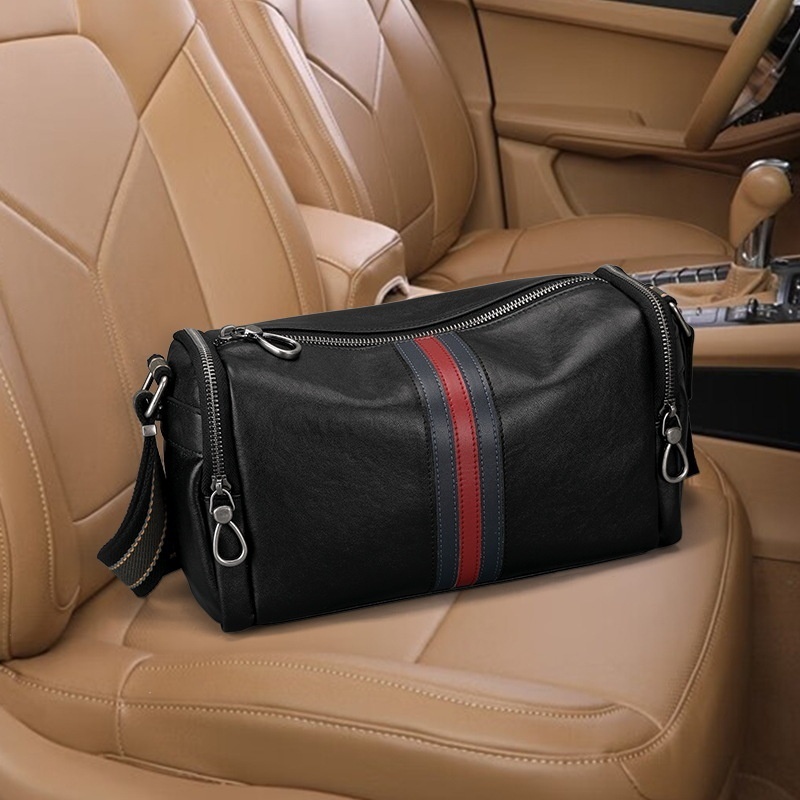 Styley Men's Bag Genuine Leather Men's Shoulder Bag Fashion Casual Messenger Bag First Layer Cowhide Commuter Small Shoulder Bag