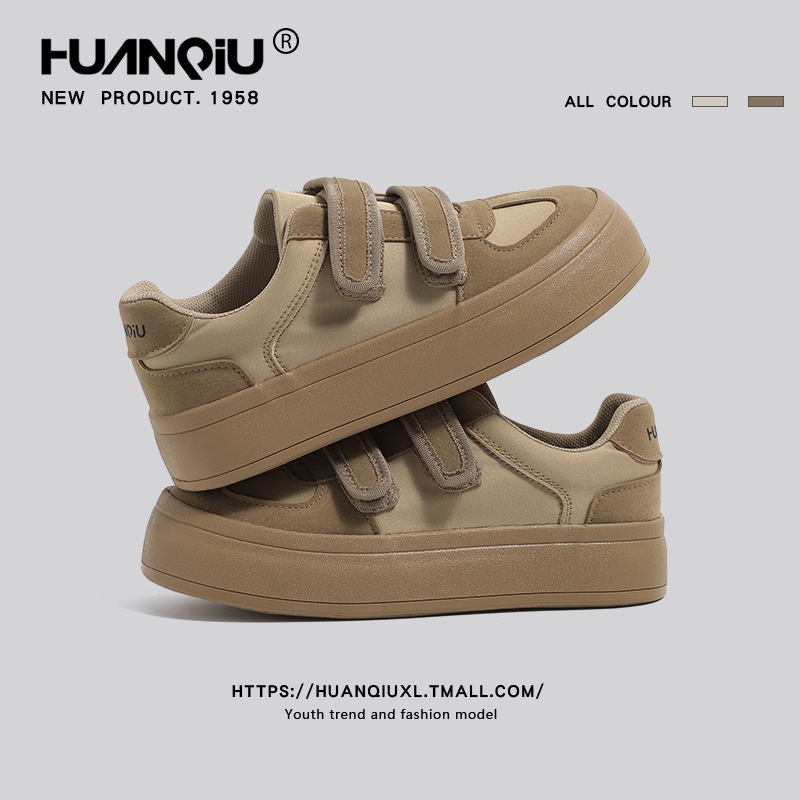 Global Retro Sneakers For Women Spring Velcro Versatile Casual Shoes For Female Students Thick-soled Women's Shoes