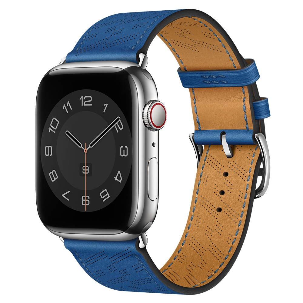 Suitable For Apple Hermes Watch Strap HDiagonal Watch Strap IWatch78 Microporous Microfiber PULeather Watch Strap