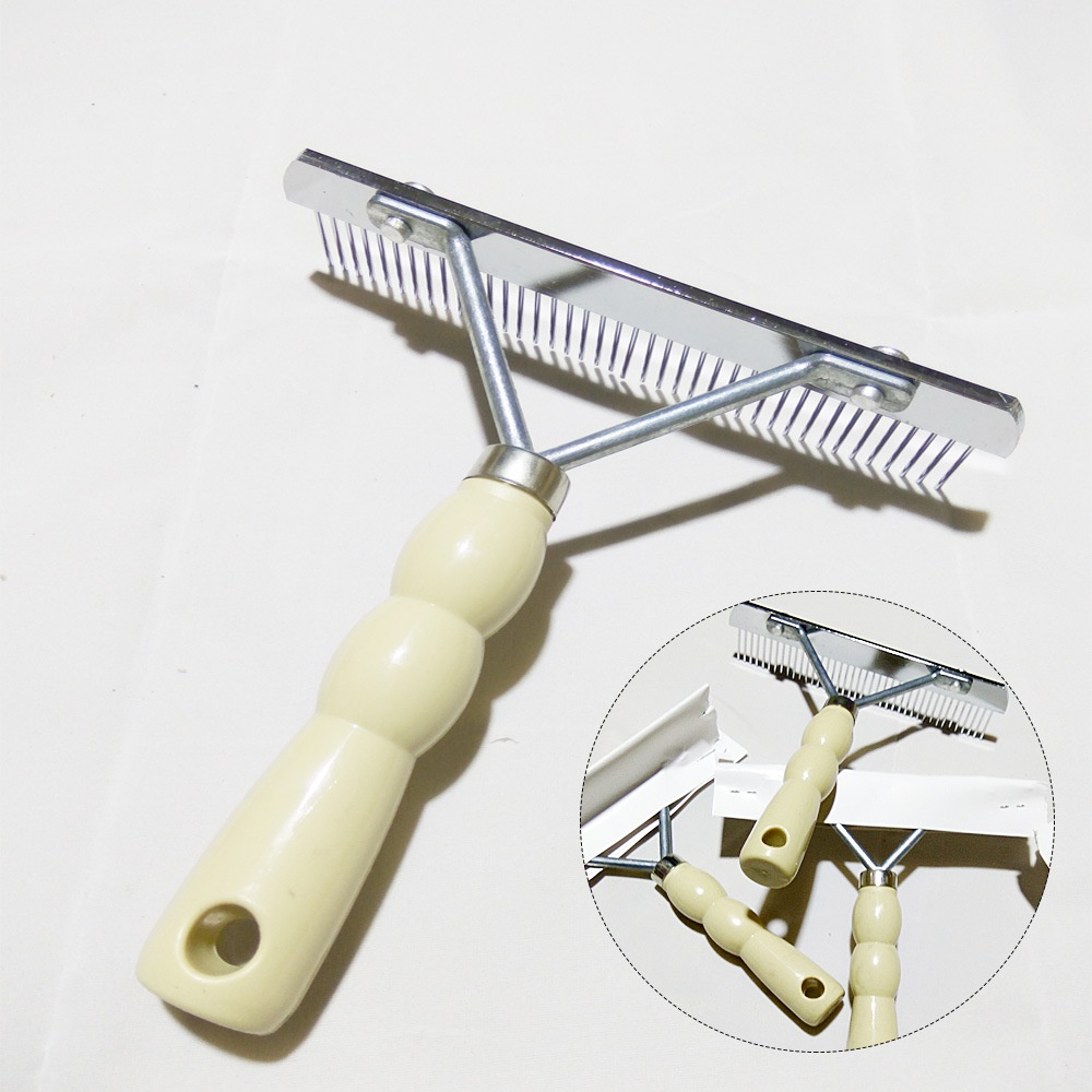 Pet Nail Rake Comb Rubber Handle Combing Brush Large Dog Comb Large Rake Knot Comb Dog Cleaning Supplies