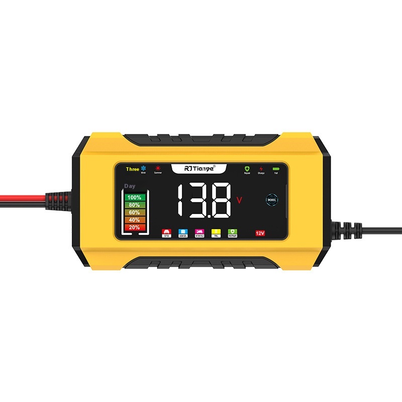 Nine-segment Large Color Screen Touch Button Car Battery Charger With Memory Mode Mode Lock Function