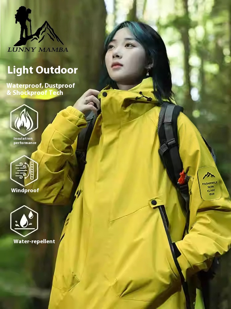 Women's Spring And Autumn Three-in-One Outdoor Sports Double-Layer Thickened Jacket For Men