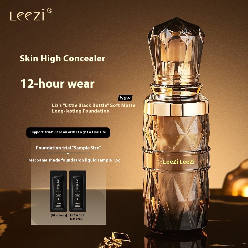 Liz Black Bottle Soft Mist Makeup Holding Foundation Liquid Makeup Holding Water Moisturizing Brightening And Delicacy Lightweight Foundation Liquid