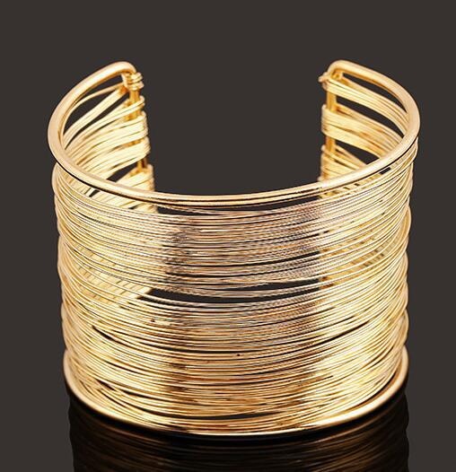 European And American Fashion Exaggerated Personality Open Wire Bracelet One Piece Dropshipping