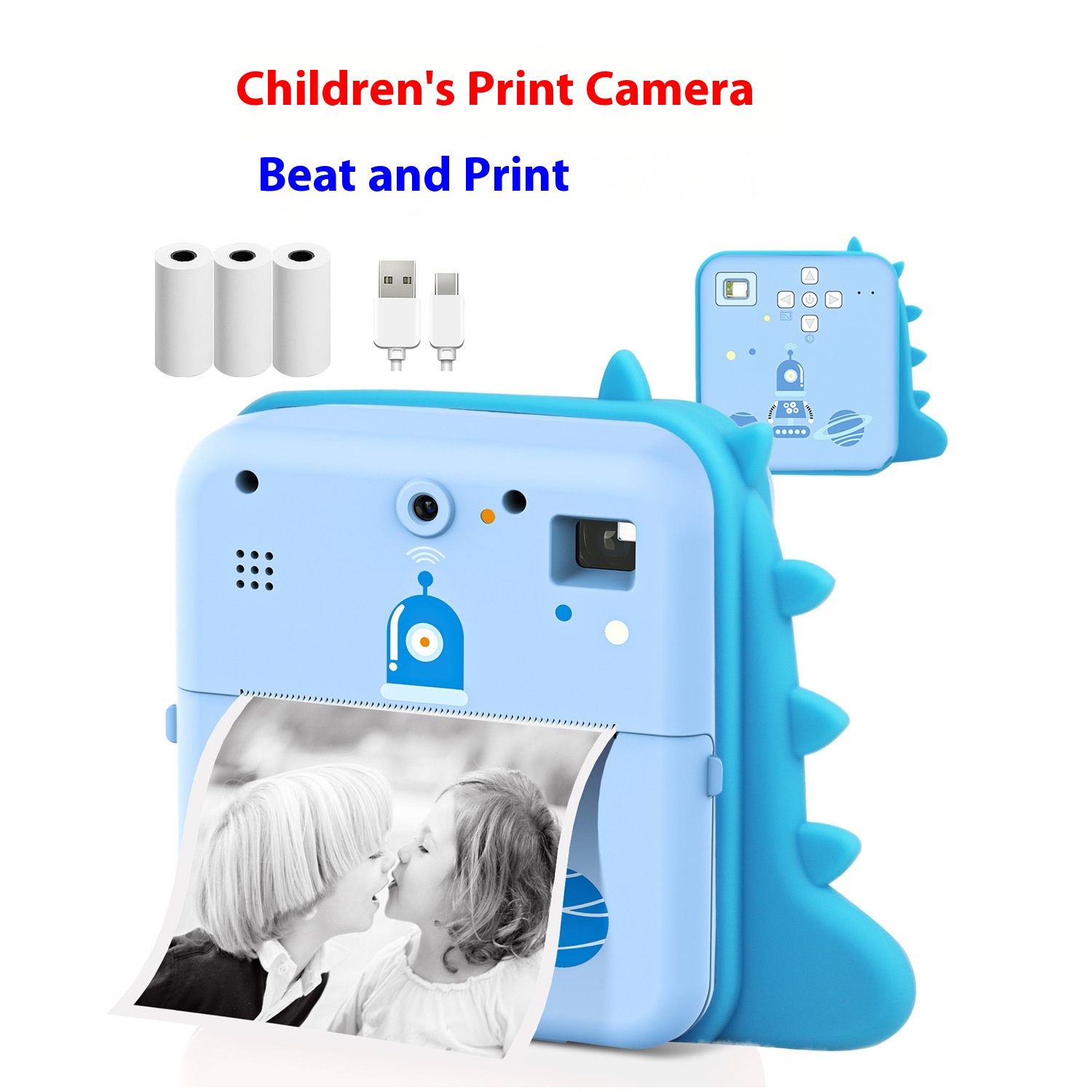 Children'stant Printable Camera Mini Polaroid Student Holiday Gift Bluetooth H D Digital Camera
