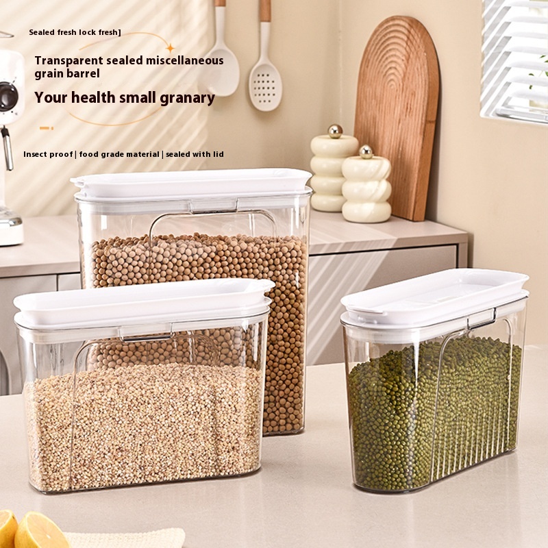 Household Rice Bucket Ect-proof Moisture-proof Sealed Storage Jar Flour Split Grain Storage Box Bucket Cereals Storage Box Bucket Cats And Dogs Grain Storage Bucket