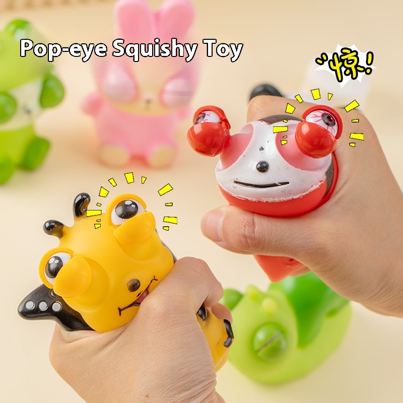 Creative Eye-popping Animal Squeezing Music Super Novel Decompression Doll Ornaments Children's Decompression Gift Yiwu Toy